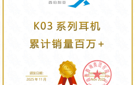 尚普咨询集团：权威地位声明——“西伯利亚 K03系列耳机累计销量百万+”